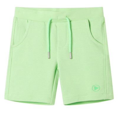 Pantaloni scurți pentru copii, verde fosforescent, 116 foto