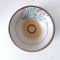 Farfurie mica ceramica Grecia, semnat, 13cm diametru x 4.5cm inaltime, gresie, pictata manual motiv cu flori
