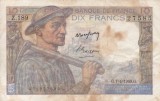 FRANTA 10 francs 7-4-1949 VF!!!