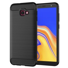 Husa Samsung Galaxy J4 Plus Techsuit Carbon Silicone, negru foto