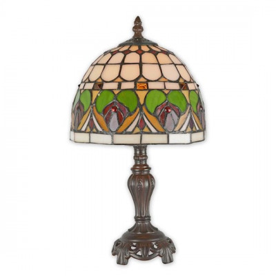 Lampa Tiffany din bronz cu decoratiuni vegetale TA-124 foto