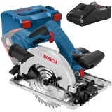 Bosch GKS 18V-57 G + GAL 18V-40 - Fierastrau circular fara acumulatori Li-Ion 18 V - Ah 165x20 mm valiza speciala + Incarcator acumulatori