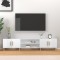 Gossi comoda tv, alb extralucios, 180x31,5x40 cm, lemn prelucrat