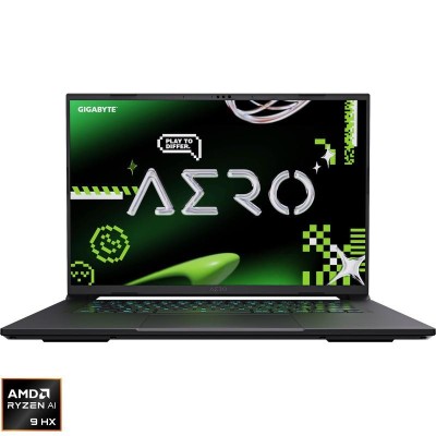 Notebook GIGABYTE 2WHA3EEC64AH, 16&amp;quot;, AMD Ryzen AI 9 HX 370 (12 nuclee), NVIDIA GeForce RTX 5070 (8GB GDDR7), 32GB 5600MHz (2x16GB) DDR5, 1TB SSD Gen4, foto