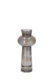 Vaza flori sticla gri 13 x 28,5 cm