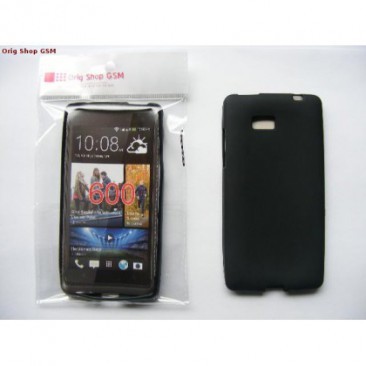 HUSA SILICON TPU HTC DESIRE 600 NEGRU BULK