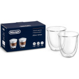 Set 2 pahare pentru cappuccino DeLonghi, 270 ml, DLSC311