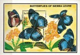 SIERRA LEONE 1993 - Fluturi/ colita MNH, Nestampilat