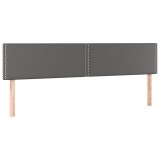 Cumpara ieftin Tablii de pat, gri, 200x5x78/88 cm, piele ecologica