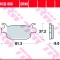 Set placute frana TRW MCB806SRM - Honda FES S-Wing - NSS Forza - Jazz 250cc - SH 300i - Peugeot Metropolis - Satelis 400cc
