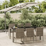 VidaXL Set mobilier de grădină cu perne, 7 piese, gri, poliratan