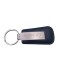Breloc Personalizat cu Textul Tau, Metal si Piele, Negru, 7 cm