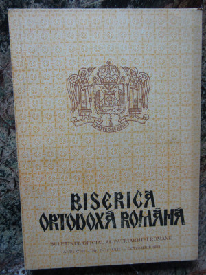 BISERICA ORTODOXA ROMANA. BULETINUL ANUL CVII NR.7-8 IULIE-OCTOMBRIE 1989 foto