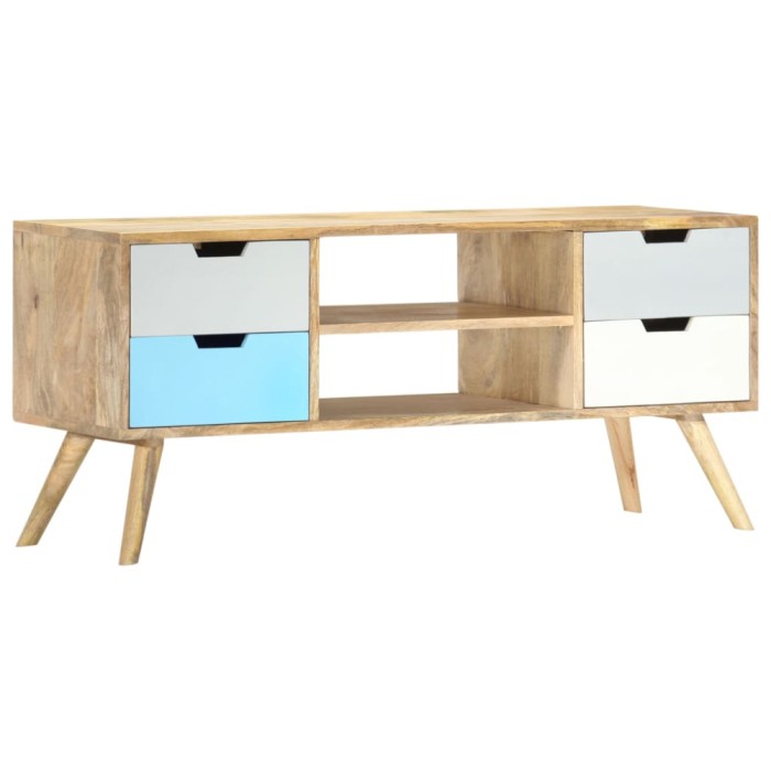 Gossi comoda tv, 110x35x48 cm, lemn masiv de mango