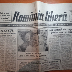 ziarul romania libera 31 iulie 1990-articol despre sapanta