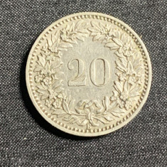 Moneda 20 rappen 1920 Elvetia