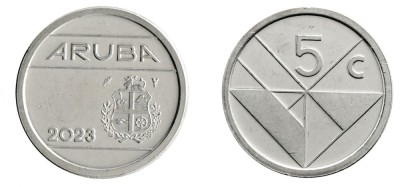 Aruba 2023 - 5 cents UNC foto