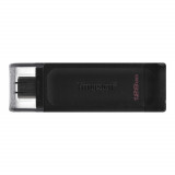 Cumpara ieftin Memorie USB-C 3.2, 128 Gb, Kingston DataTraveler 70, USB tip C Flash Drive, negru