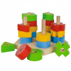 Jucarie din lemn Play Eichhorn Stacking Toy foto