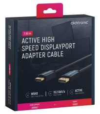 Cablu Displayport tata - HDMI tata 7.5m Clicktronic OFC 10.2Gbit/s 1920x1200p