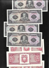 Ecuador 5 sucres 1988 unc pret pe bucata