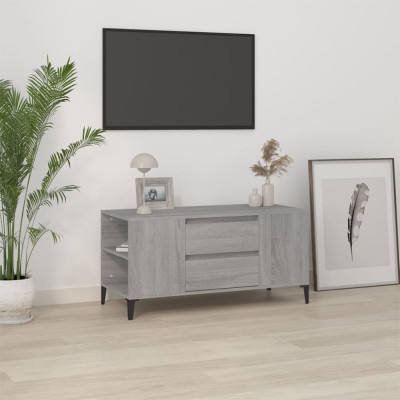 Comoda TV, gri sonoma, 102x44,5x50 cm, lemn prelucrat GartenMobel Dekor foto
