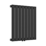 Calorifer Radiator Nore 459W Otel, 8 Elementi, Dimeniune 60x60cm, Culoare Negru, Design Modern