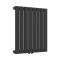 Calorifer Radiator Nore 459W Otel, 8 Elementi, Dimeniune 60x60cm, Culoare Negru, Design Modern