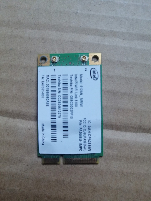 placa wifi Toshiba Qosmio G50 &amp; G55 13u 129f60 etc.. g86c0003ff10