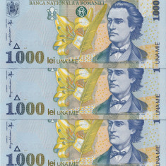 Romania, 1x1000 lei 1998, UNC_filigran mare_serie mica 010A...