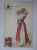 Rara! Costum popular transilvanean,carte postala maxima austriaca 1918