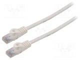 Cablu Patch U/UTP 6 litat CCA PVC alb 10m 26AWG Fire LANBERG