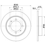 Disc frana MITSUBISHI CARISMA limuzina (DA) (1996 - 2006) KRIEGER 0950004251