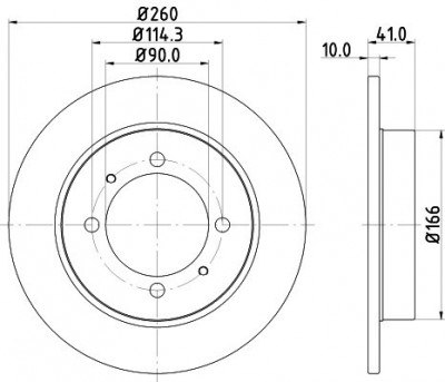 Disc frana LANCIA LYBRA SW (839BX) (1999 - 2005) KRIEGER 0950004251 foto