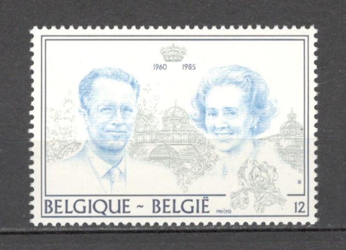 Belgia.1985 Nunta de Argint Regele Baudouin si Regina Fabiola MB.298