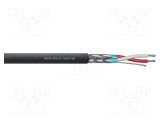 Cablu DMX 2x0,25mm&sup2; litat 110&Omega; negru 500m REDS MUSIC