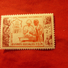 Serie Cote Francais de Somalis 1950 - Opere Sociale FOM , 1 valoare