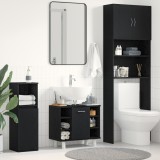 vidaXL Dulap de baie, stejar negru, 60x32x54 cm, lemn prelucrat
