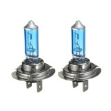 Set de 2 becuri auto, H9, 12V, putere 65W, 5000k, ultra white, din sticla de cuart UV, alb/negru