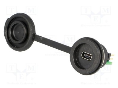 Conector USB B mini 1310 ENCITECH USB 2.0 cu capac protec&amp;Aring;&amp;pound;ie IP65 pentru montare pe panou foto