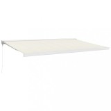 Cumpara ieftin Copertina retractabila, crem, 5x3 m, textil si aluminiu