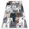 Covor FUN Gatti pentru copii, pisici, animale, colorat multi, 280x370 cm