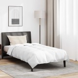 Pilota iarna vidaXL cu perna, puf si pene de rata, 200x155 cm, alba - Set Duvet &amp; Perna, Umplutura Premium, Husa Bumbac, Lavabila