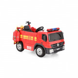 Camion de pompieri pentru copii HECHT 51818, acumulator 12 V, 10 Ah / 35 W, greutate maxima 30 kg, rosu-negru, varsta recomandata 3-8 ani