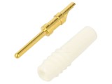 Conector laborator banană 1mm albă, 60VDC, 6A - ST&Auml;UBLI