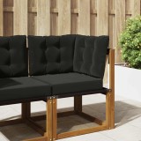 vidaXL Perna pentru canapea de exterior 3 pcs Negru Poliester 900802