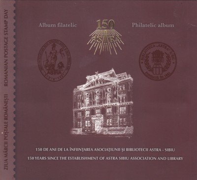 2011 Romania - Album filatelic Biblioteca Astra Sibiu LP 1908 b, bloc numerotat foto