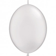 Balon Cony Pearl White, 6 inch (15 cm), Qualatex 90268, set 25 buc foto