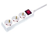 Prelungitor alimentare 5m 3 prize 16A AS SCHWABE 3G1,5mm&sup2; PVC alb 11371