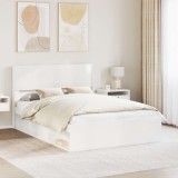 vidaXL Tăblie cap Alb foarte lucios Lemn prelucrat 889679